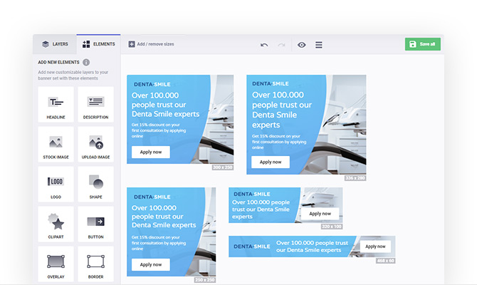 Using Bannersnack Banner Generator to make an advertisement