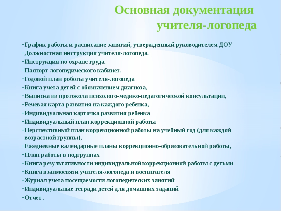 Коррекционный педагог работа. Перечень обязательных документов учителя логопеда ДОУ. Документация учителя-логопеда в ДОУ по ФГОС. В перечень основной документации учителя-логопеда входит. Документация учителя-логопеда в ДОУ.