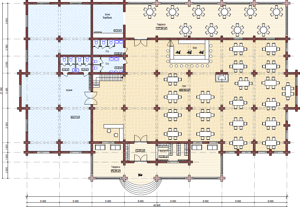 Кафе 200 кв м планировка