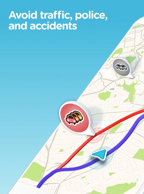 Waze mobile app, photo courtesy of Waze