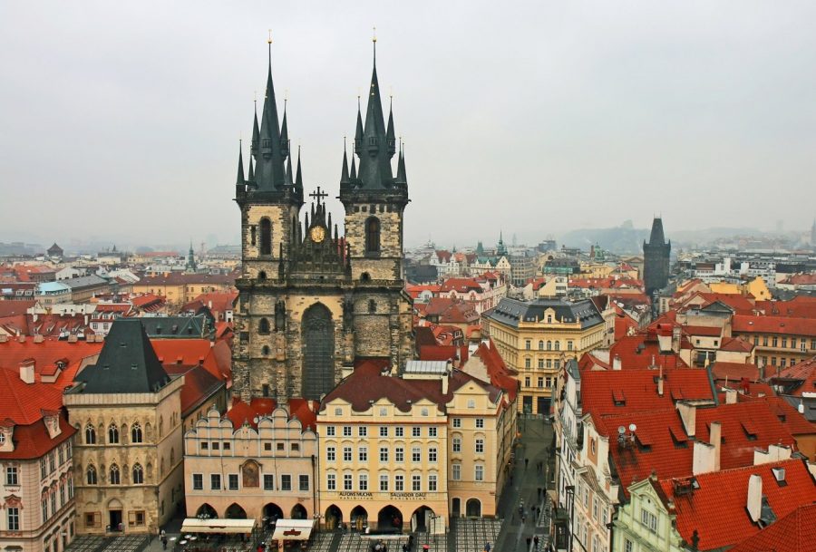 Прага в Чехии часто посещаема туристами
