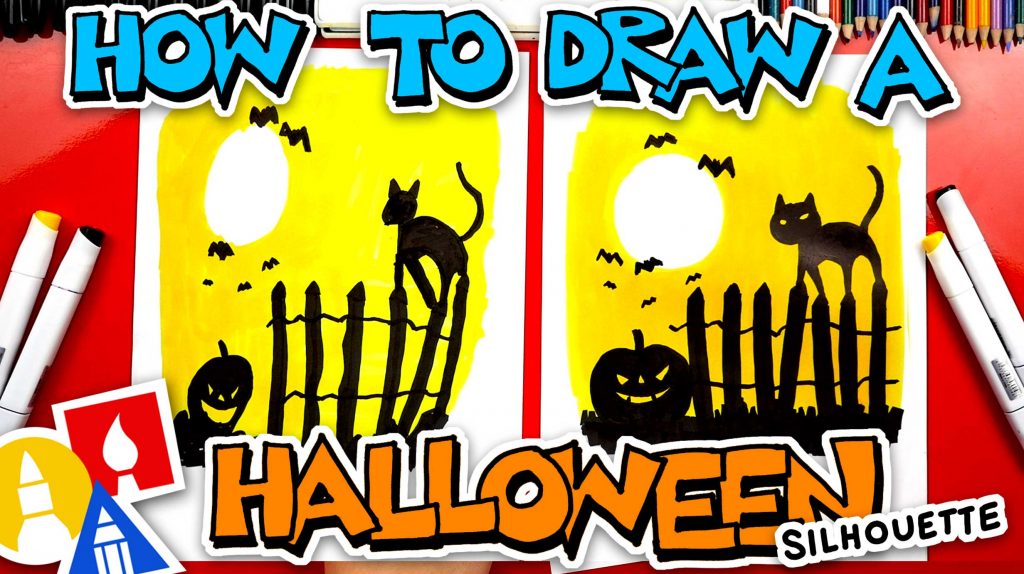 How To Draw A Spooky Halloween Night – Silhouette