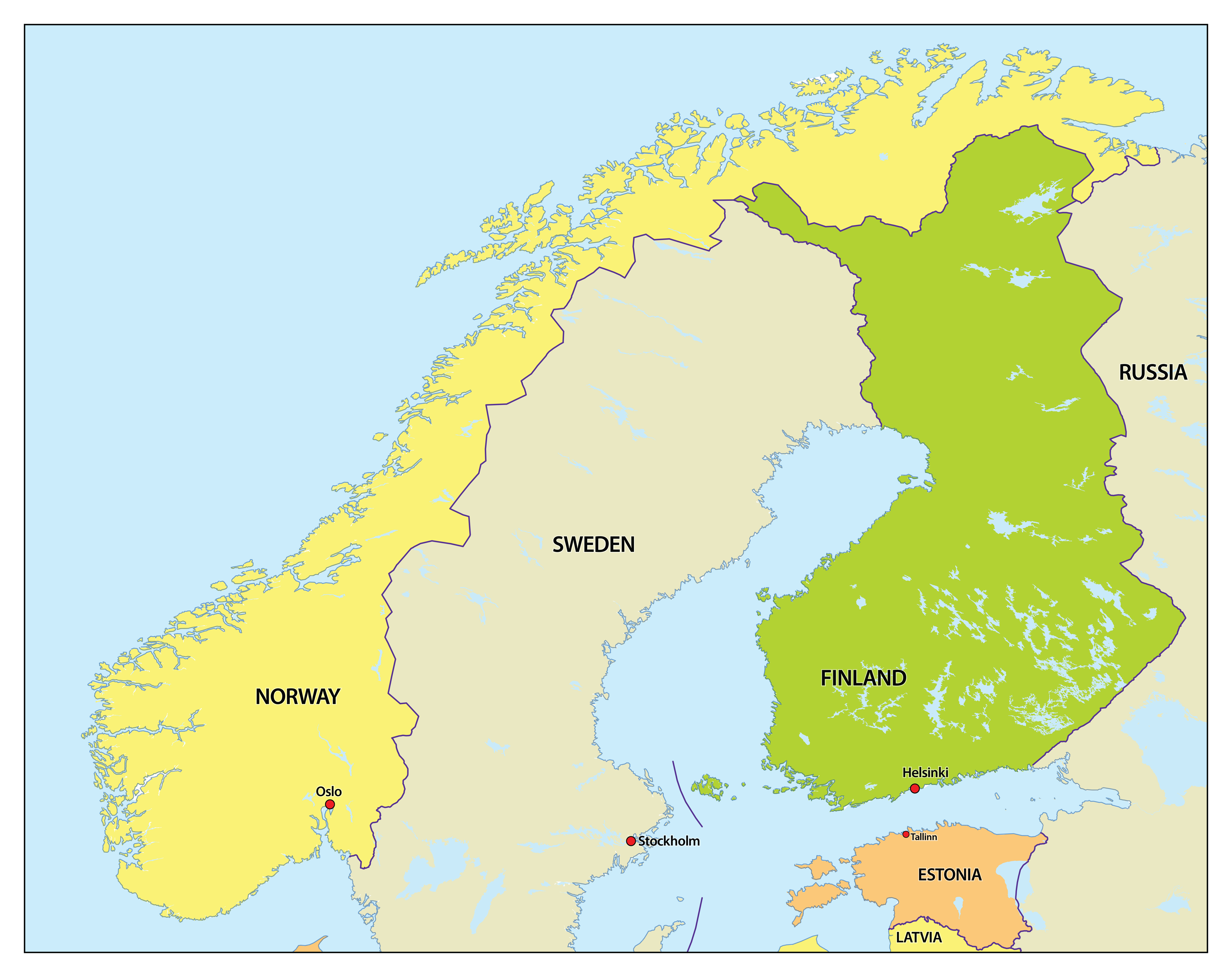 Норвегия Швеция Финляндия полуостров