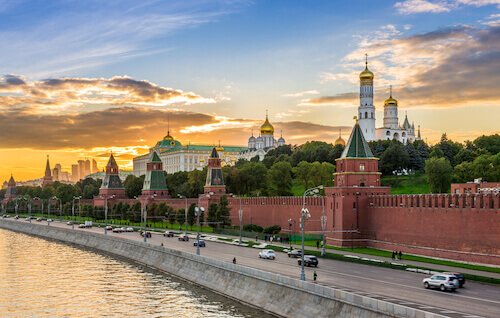Russia Moscow Kremlin wall